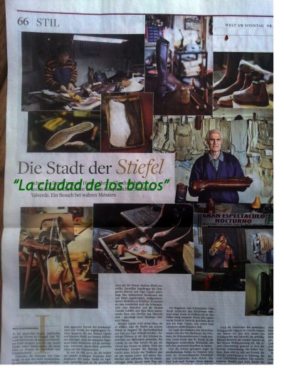 Reportaje en el Welt del 29-4-2012