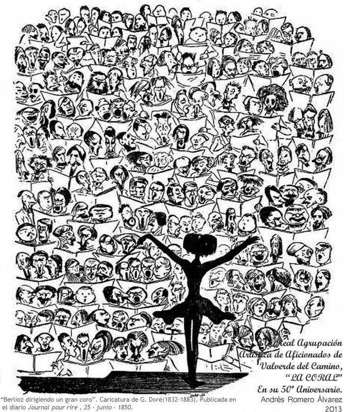 Berlioz dirigiendo un gran coro