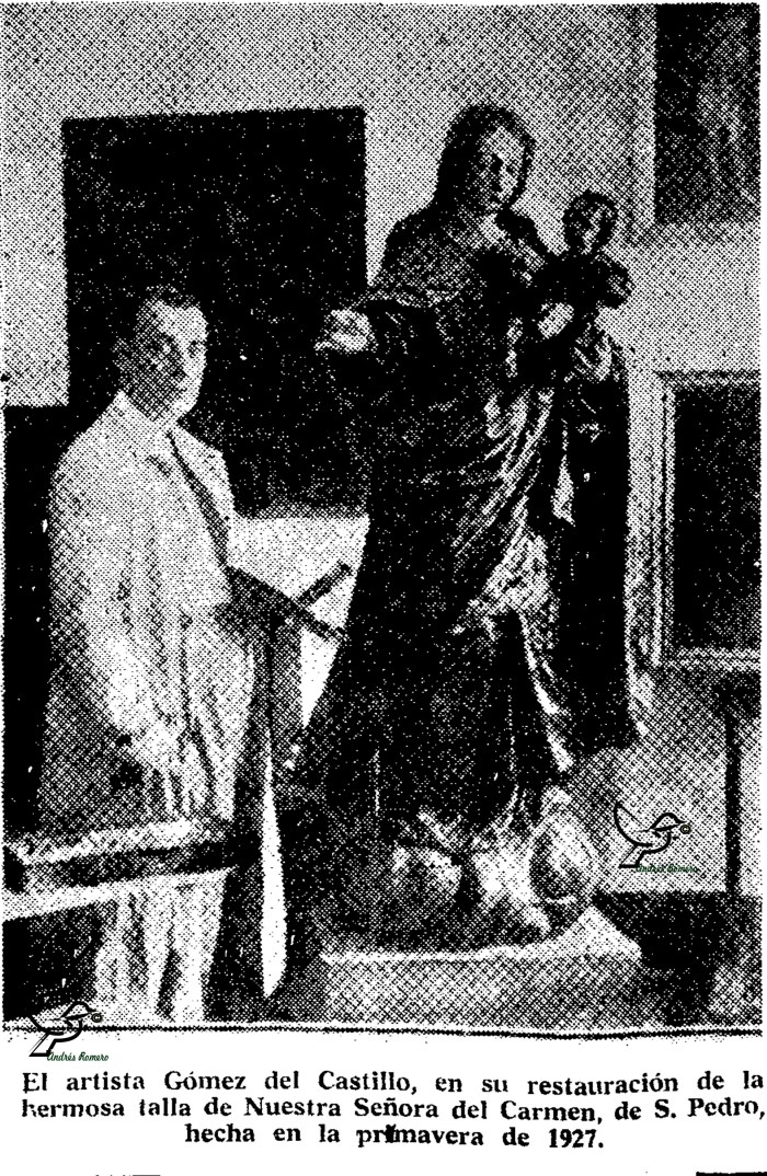 GOMEZ DEL CASTILLO 1927.LA VIRGEN DEL CARMEN Y HUELVA. DIAZ HIERRO. 1970